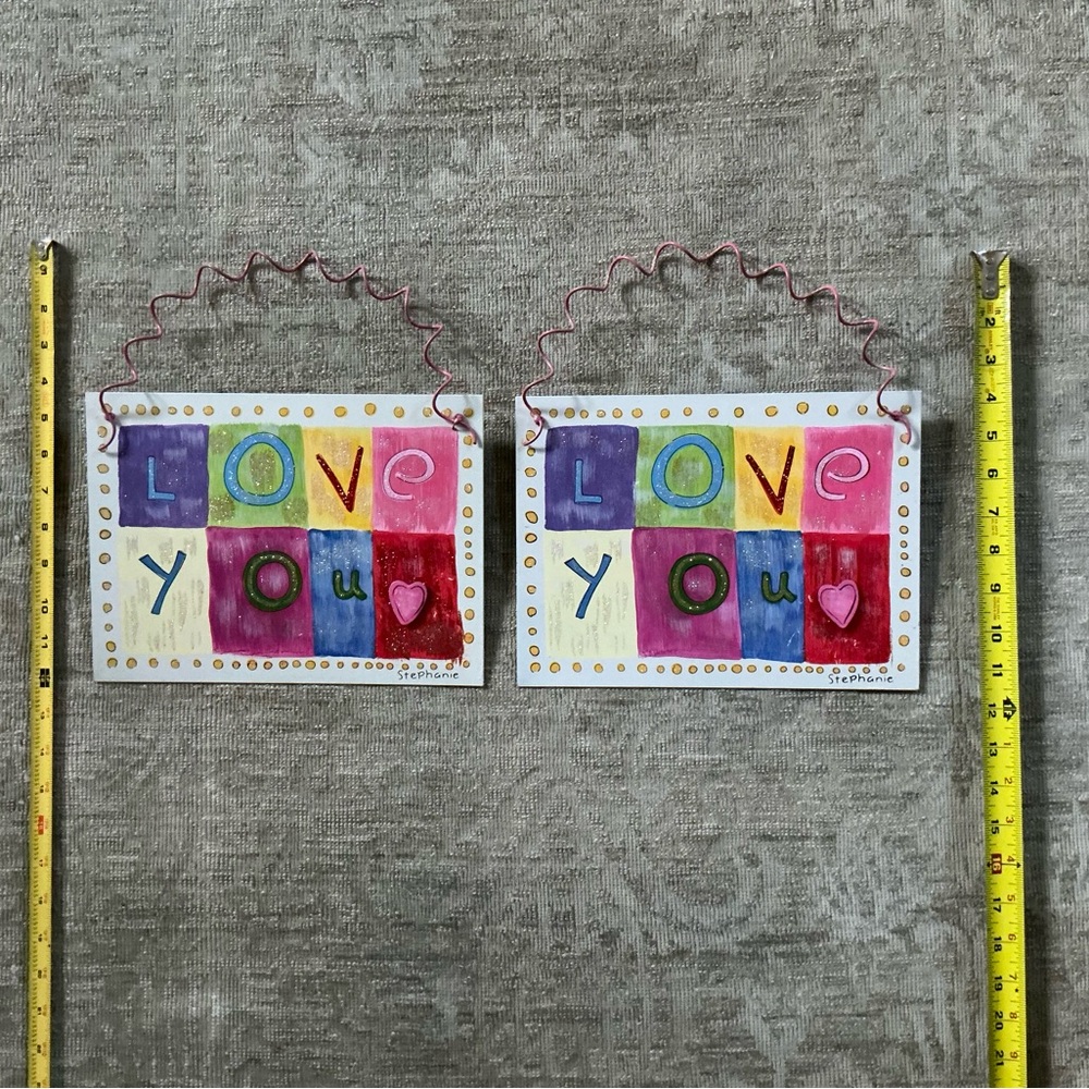 Valentines Decorations-Colorful Love You Wall or Gate Decor